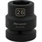 Dynamic 1" Drive Standard Socket, Black Phosphate, Tools 26MM X 1" Drive, 6 Point Standard Length D025026 - alternate 1